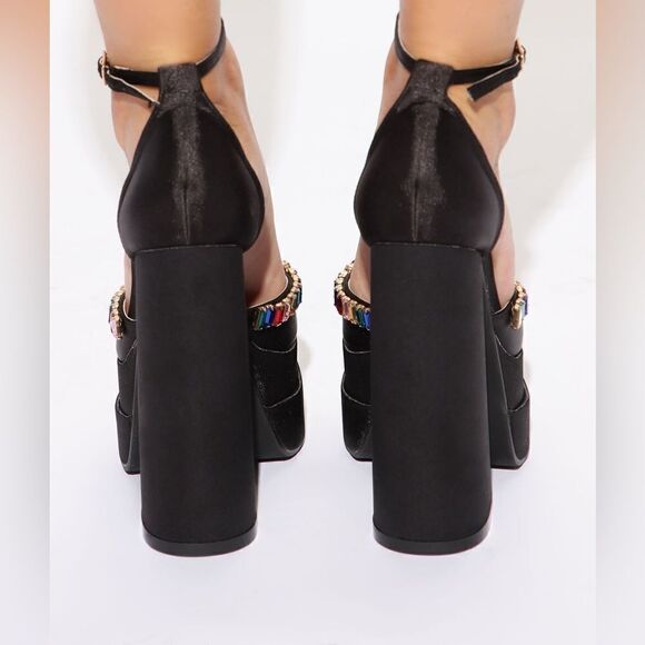 🌸 Fashion Nova No Time For It Platform High Heels. Size 9.  B85 - Picture 3 of 11